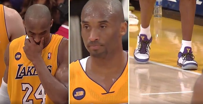 Aşil Tendonu Kopmasına Rağmen Soyunma Odasına Serbest Atışları Kullandıktan Sonra Giden Kobe Bryant'ın Muhteşem Görüntüleri!