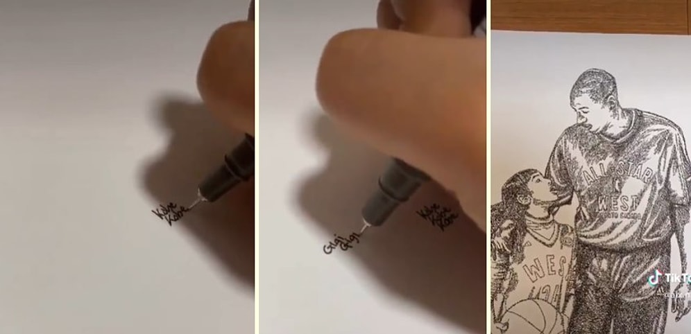 Kobe Bryant ve Kızı Gianna’ya Sanatsal Bir Veda Çalışması Hazırlayan Hayranı!