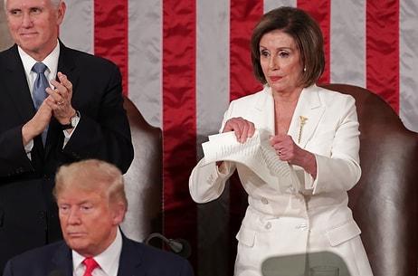 Temsilciler Meclisi Başkanı Nancy Pelosi, Elini Sıkmayan Trump'ın Konuşma Metninin Kopyasını Yırttı