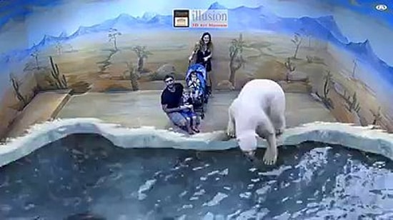 Çocuklarıyla Birlikte 3 Boyutlu Sanat Müzesine Giden Ailenin Muhteşem Görüntüleri!