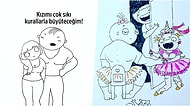 Anne ve Babaların Çocuklarını Büyütürken Yaşadığı Zorlukları Komik Detaylarla Anlatan 15 İllüstrasyon