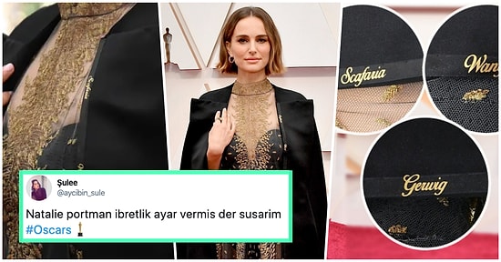 Natalie Portman, Üzerinde Aday Gösterilmeyen Kadın Yönetmenlerin İsimlerinin Olduğu Kıyafeti ile Oscar'a Damgasını Vurdu!