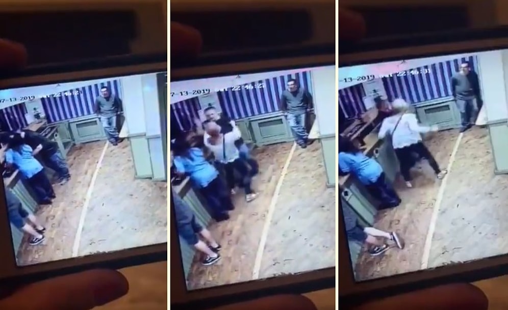 Başka Bir Kadınla Yakaladığı Kocasını Önce Kafa Atarak Ardından ise Dinlene Dinlene Döven Kadın!