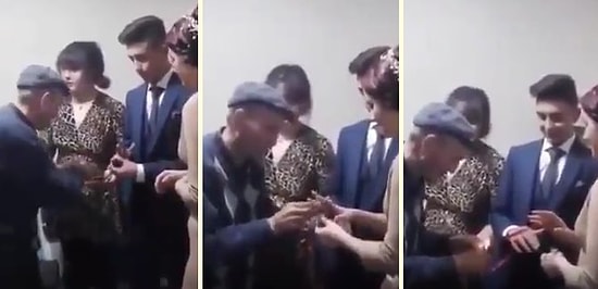 Yüzük Takma Merasimi Sırasında Para Almak İçin 'Kayıp Makas' Geleneğini Çakmakla Aşan Dayı!