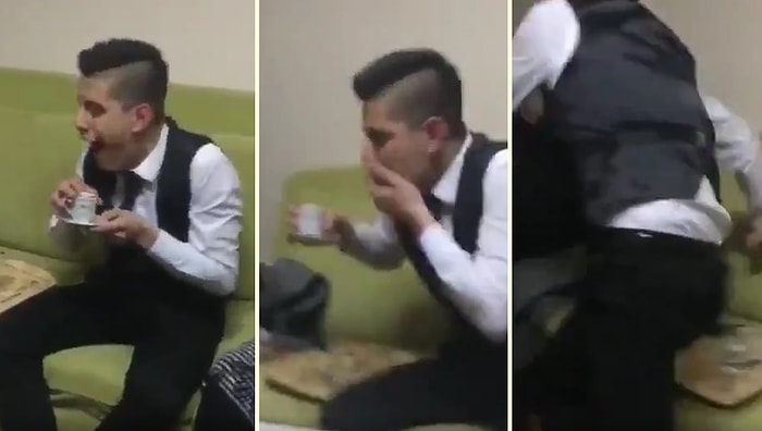'Kız İsteme' Sırasında İçtiği Kahveden Midesi Bulanıp Koşa Koşa Kusmaya Giden Şanssız Damat!