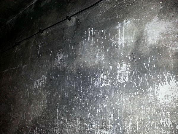20. Auschwitz'teki gaz odasında bulunan tırnak izleri: