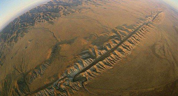Bu kırık hattı boyunca, son birkaç milyon yılda gerçekleşen toplam yer değiştirme hareketinin binlerce kilometreye ulaştığı sanılmaktadır.