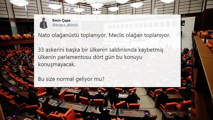 CHP Meclis'in Yarın Olağanüstü Toplanmasını İstedi; AKP'li Bostancı 'Acil Bir Durum Yok' Dedi