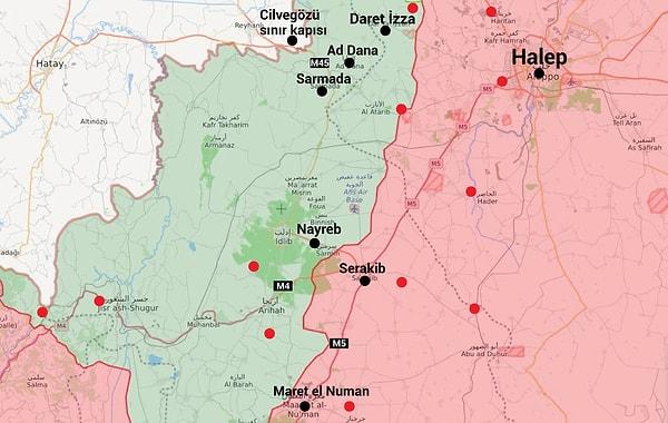"Esad güçleri kuzeye, ÖSO unsurları ise Serakib'e taarruz geliştiriyordu"