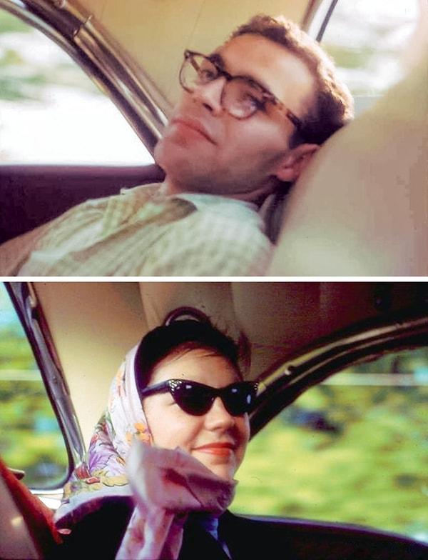 1. "Annem ve babam 1959'da arabadayken birbirlerinin fotoğraflarını çekmişler. Filmden çıkmış gibi!"