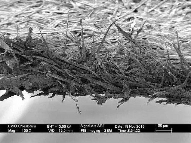 8. Mikroskopun altındaki kağıt görüntüsü: