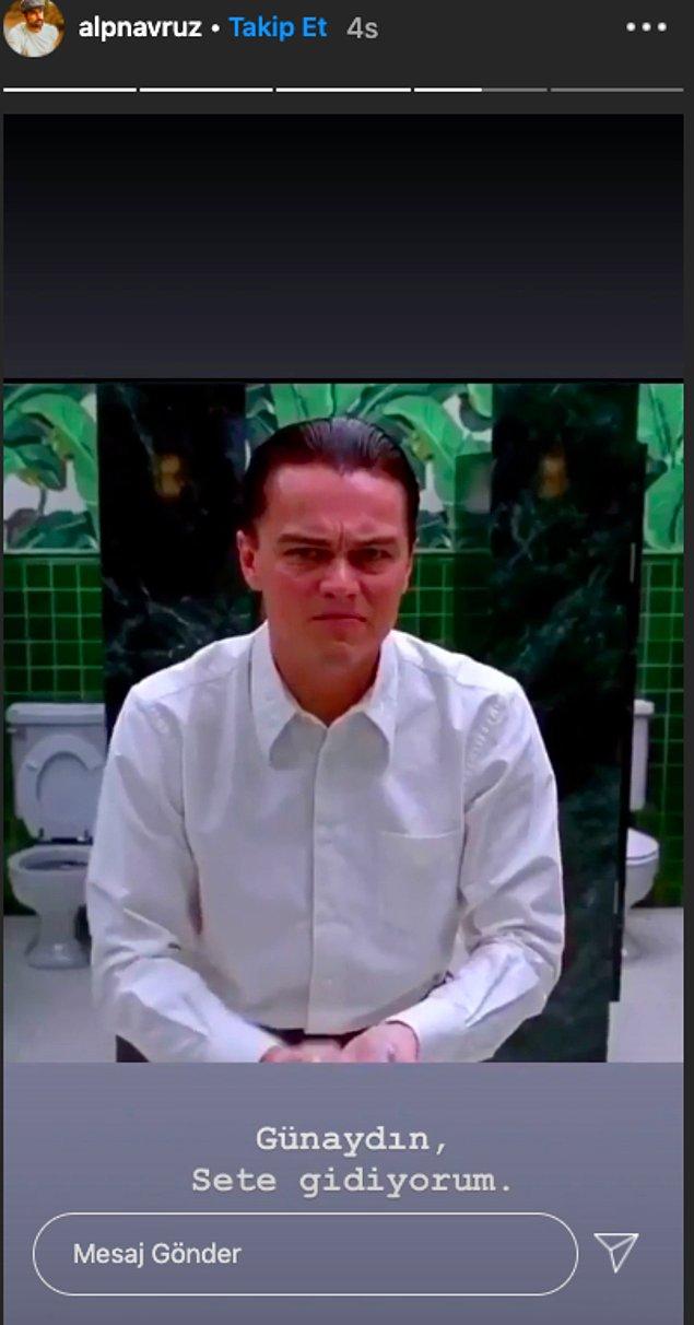 Alp Navruz da Leonardo DiCaprio'nun meşhur el yıkama sahnesini paylaştı...
