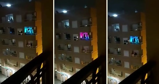 Koronavirüs Karantinası Altındaki Bölgede Balkonda Yaptığı Gösteri ile İnsanları Eğlendiren DJ