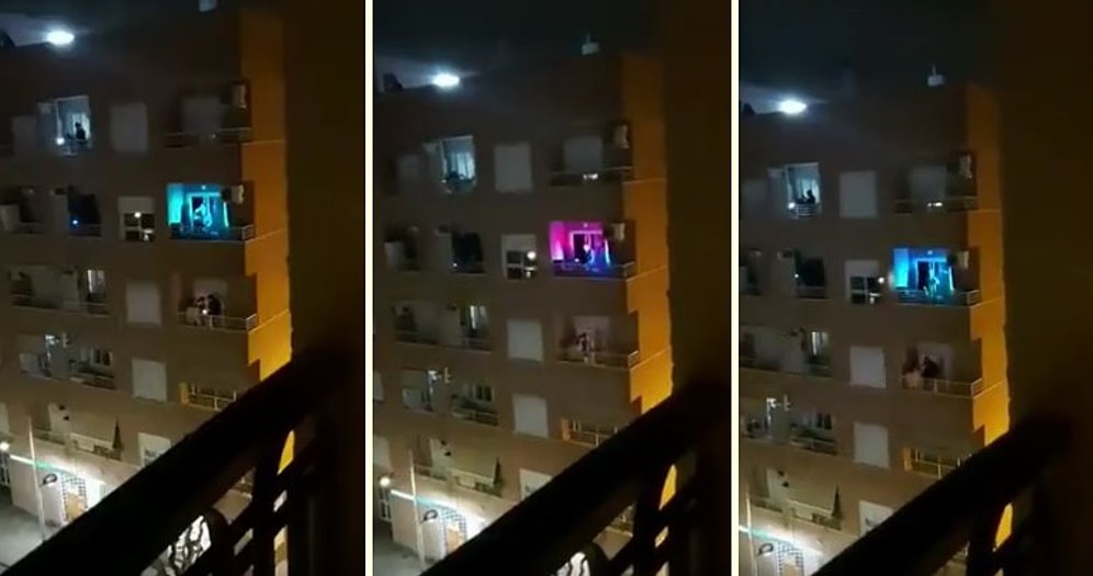 Koronavirüs Karantinası Altındaki Bölgede Balkonda Yaptığı Gösteri ile İnsanları Eğlendiren DJ