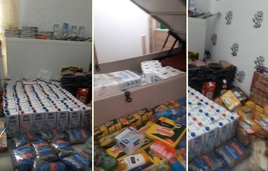 O Kadar Süt ile Ne Yapacak Acaba? Savaşa Hazırlanır Gibi Market Alışverişi Yapan Vatandaş