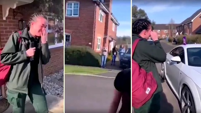 Nöbete Giderken Komşuları Tarafından Alkışlanıp Hediye Verilen Hemşirenin Duygu Dolu Anları