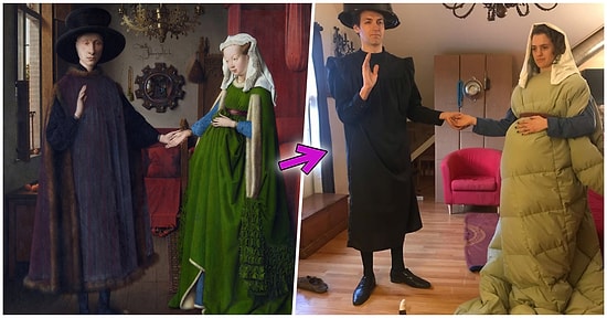 Aşırı İyi! Karantinada Canı Sıkılan Ev Arkadaşlarının Sahip Oldukları Eşyalarla Baştan Yarattıkları Klasik Tablolar