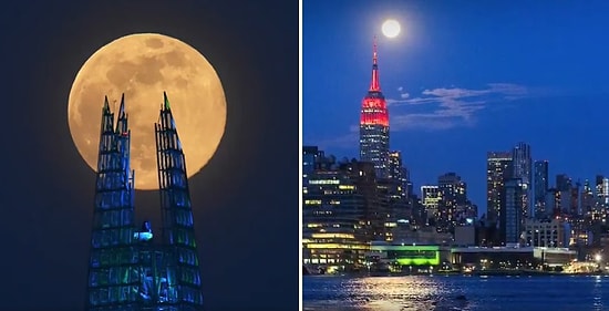 Dünyanın Dört Bir Yanından Kaydedilen Görüntüler ile Süper Ay Tutulması