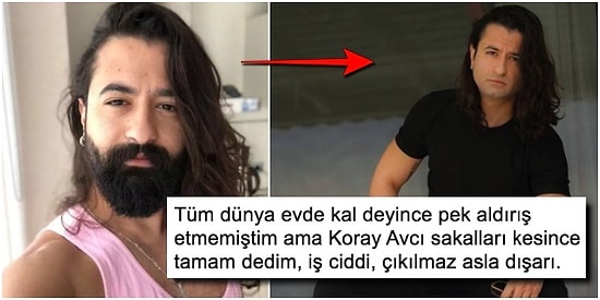 Koray Avcı 'Evde Kal' Çağrısı Yapmak İçin 12 Yıldır Kesmediği Sakalını Kesince 5 Yaşındaki Haline Döndü