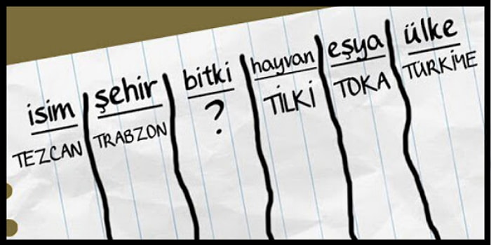 Bu Farklı İsim - Şehir - Hayvan Oyunu Testinde 15/15 Yapabilecek misin?