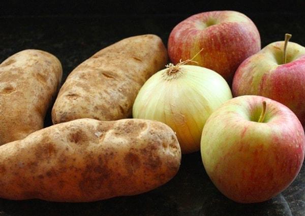 3. Patates, elma ve soğanın tatları aynıdır.