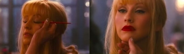 18. Когда Шер в "Бурлеске" провела три чистые кисти по лицу Кристины и в итоге получила идеальный макияж.