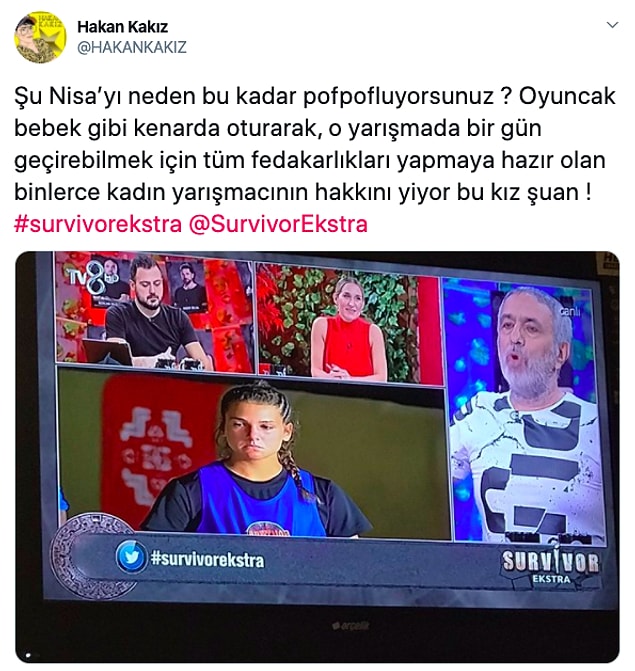 Ve anlaşılan birçoğumuz gibi Survivor'ı yakından takip ediyor.