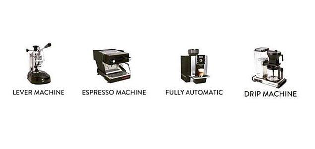 Tüm bu demleme yöntemlerinin dışında makineler sayesinde kolaylıkla kahve elde edilebilir.