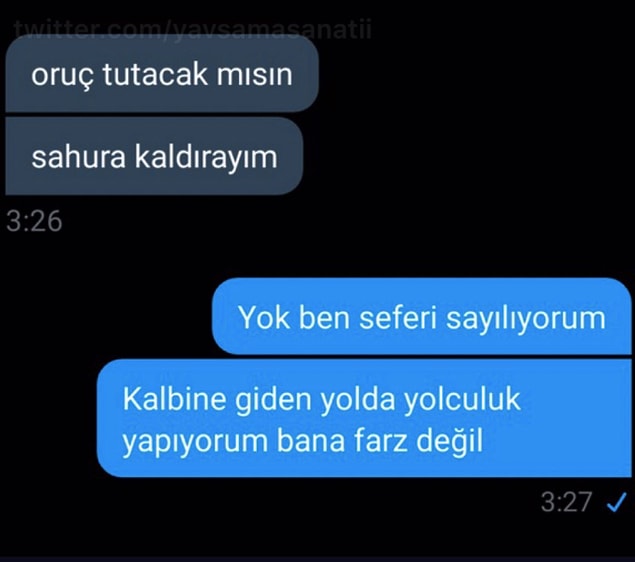 2. Ramazanı böyle bi fırsata çevirmek... Valla bravo!