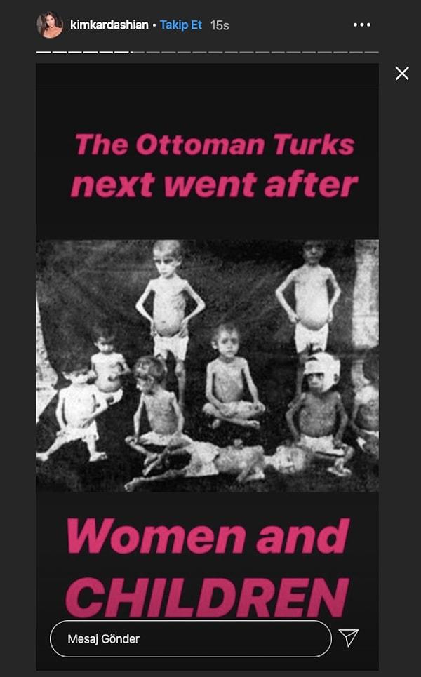 "Osmanlı Türkleri daha sonra kadınları ve çocukları öldürdüler."