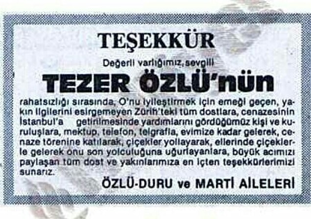 Yakalandığı göğüs kanseri sebebiyle evlendikten iki yıl sonra 18 Şubat 1986 tarihinde Zürih'te vefat etti.