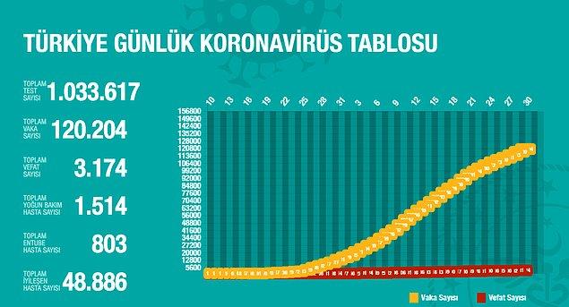 Türkiye'de koronavirüsün seyri 👇