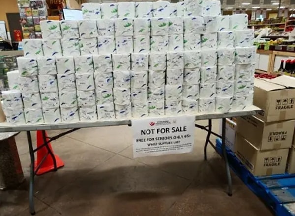 13. Магазин, который дает бесплатную туалетную бумагу своим клиентам старше 65 лет: