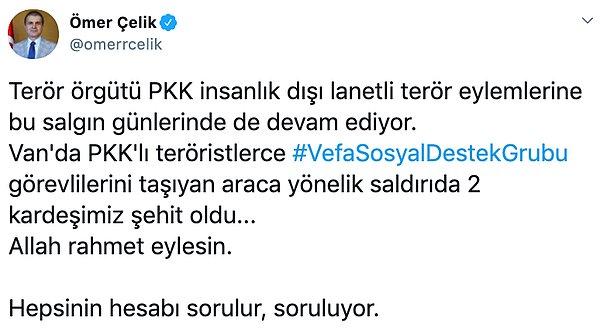 AKP Sözcüsü Çelik: 'Hepsinin hesabı sorulur, soruluyor'