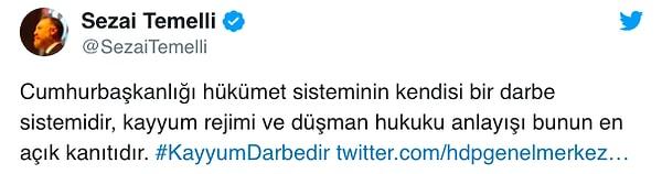 HDP'li belediyelere kayyum atanmasına sosyal medyadan tepki geldi. "#KayyumDarbedir" Türkiye'de Twitter'ın en çok konuşulan gündem maddesi oldu📌