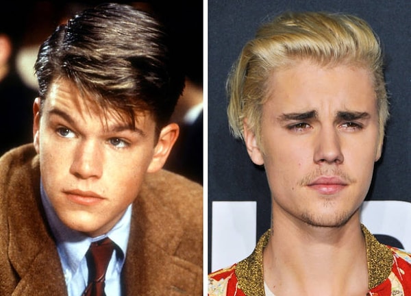 11. Мэтт Дэймон и Джастин Бибер - 22 года