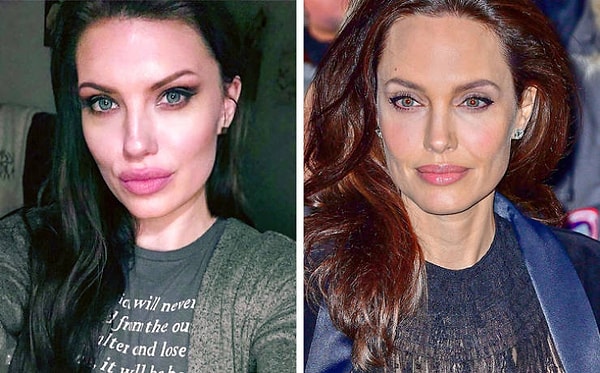 3. Анджелина Джоли и ее двойник