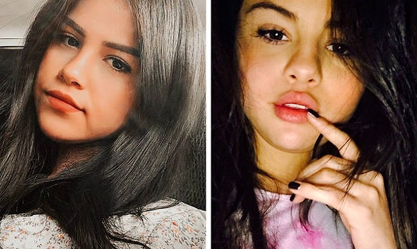 13. Селена Гомез и ее двойник