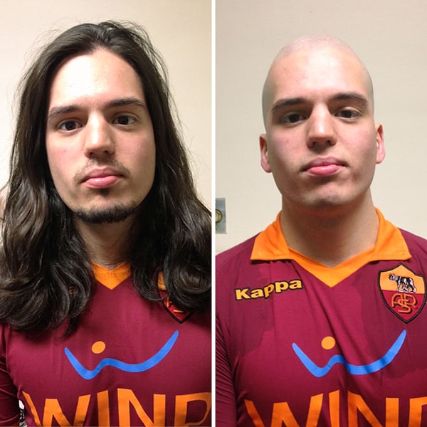 30. Я решил подстричься и пожертвовать мой волос тем, кто болеет раком