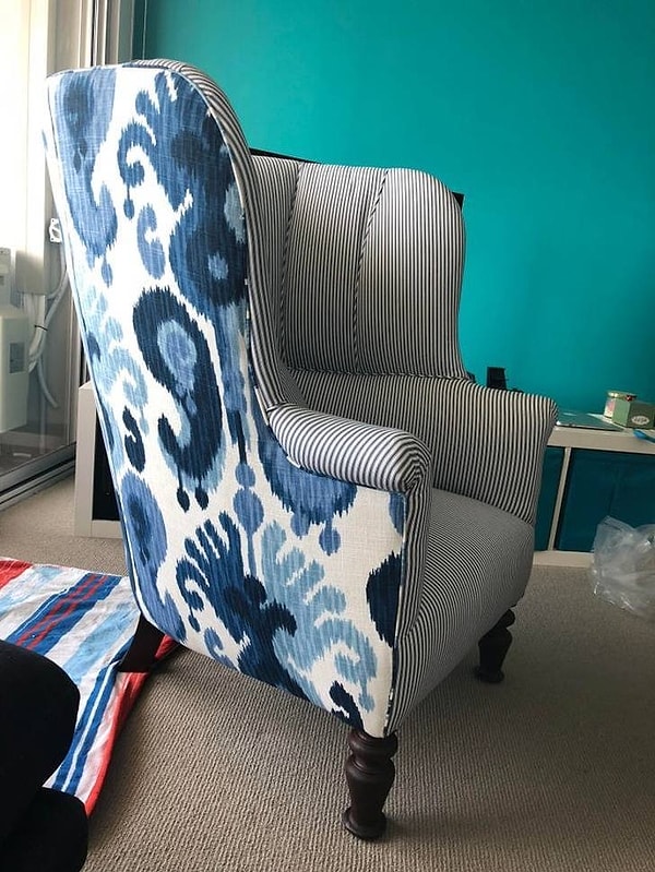 9. «Моя бабушка купила это кресло в антикварном магазине, когда мой отец был ребенком. Все, кроме обивки, оригинально, даже наполнитель из конского волоса».