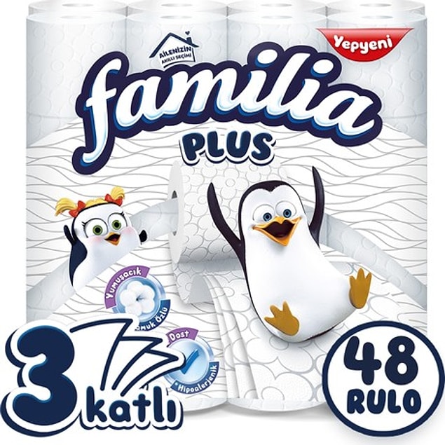 8. Stokladığınız tuvalet kağıtları bitmek üzereyse üzülmeyin. Çünkü 48'li Familia Plus 3 katlı tuvalet kağıdı sadece 56 TL! Yani 1 rulo 1,16 TL'ye denk geliyor ve kargo yine ücretsiz.
