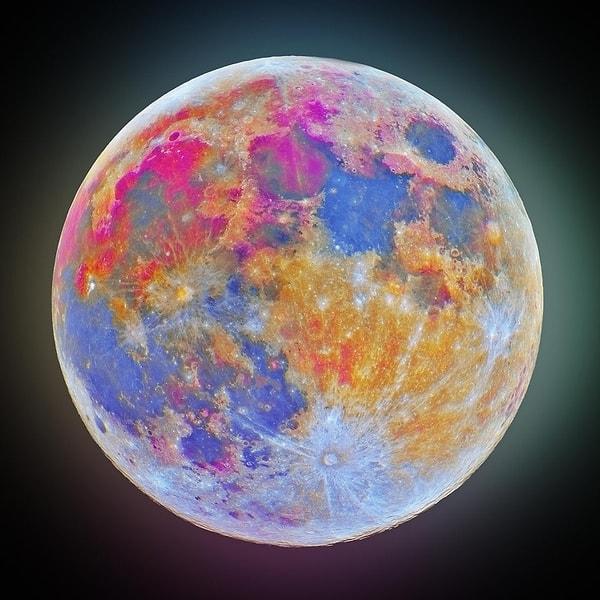 1. Ultraviyole ve kızılötesi filtreleri kullanınca Ay'ın ortaya çıkan saklı özellikleri: