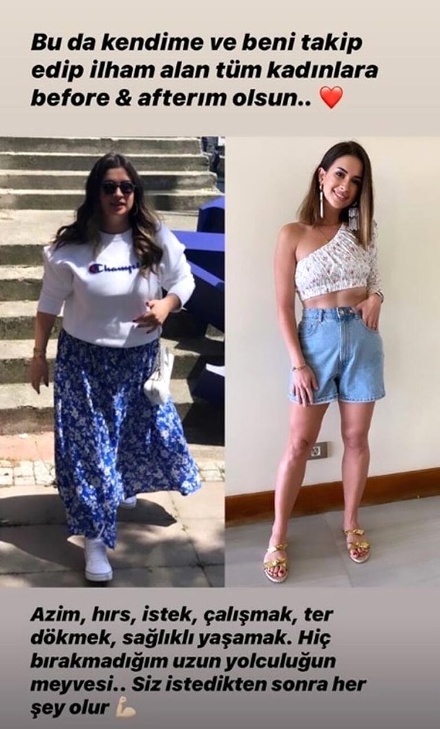 7. 25 kilo veren Buse Terim, değişimiyle büyük beğeni topladı!