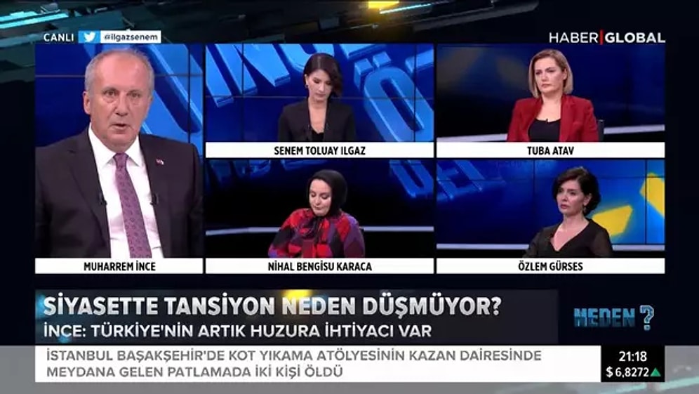 Konuşması Yarıda Kesilen Muharrem İnce '35 Kanalda Erdoğan Var' Diyerek Canlı Yayını Terk Etti