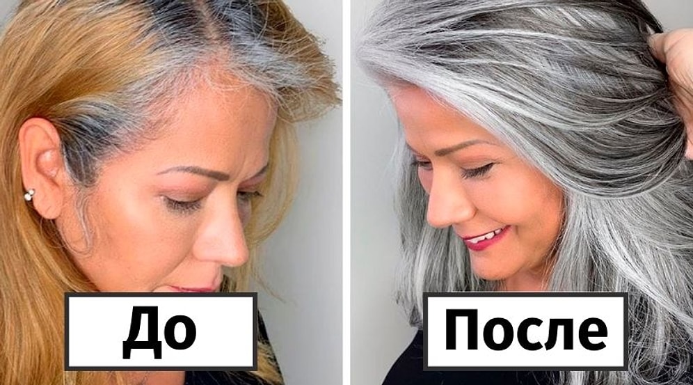 Вместо того, чтобы окрашивать седые корни, этот парикмахер удивляет своих клиентов совсем иной идеей