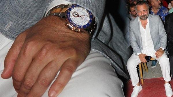 Oktay Kaynarca ise 110 bin liraya aldığı Yacht-Master II markalı saati tercih ediyor.