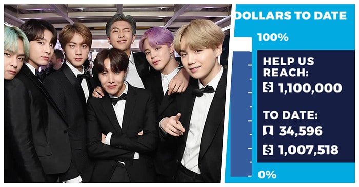 BTS Irkçılık Karşıtı Kampanyaya 1 Milyon Dolar Bağışlayınca Hayranları da 24 Saat İçinde İnsan Hakları Örgütleri İçin Aynı Miktarda Para Topladı!