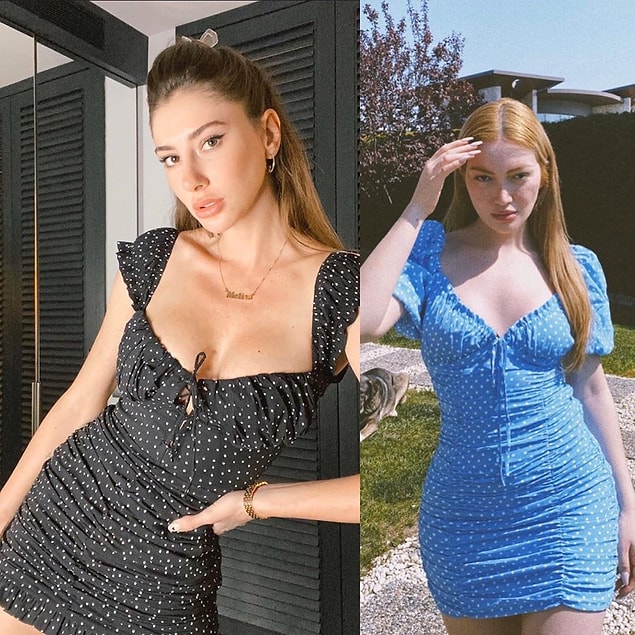 10. Şeyma Subaşı ve Danla Bilic'in elbiseleri farklı olsa da, model olarak birbirine inanılmaz şekilde benziyor.
