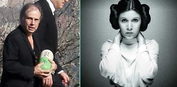 Прах Кэрри Фишер, Леи из "Звездных войн", также находится в интересной коробке.