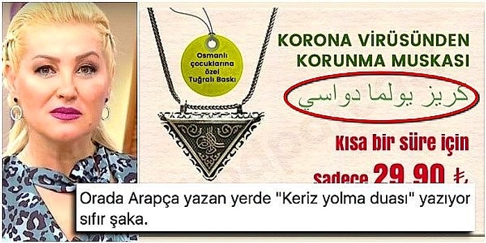 Koronavirüsten Korunma Muskası Reklamının Arapça Yazısında 'Keriz Yolma Duası' Yazdığı Bakın Nasıl Ortaya Çıktı